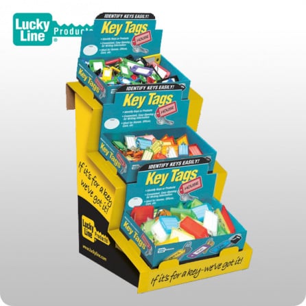Lucky Line Key Tag with Split Ring 100 per Box Assorted Colors (10400)